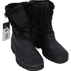 Polar Range Men's Decker Cold-Weather Snow Boots Black Size 9